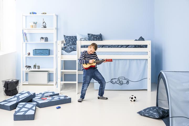 Image du produit Hoppekids ECO Luxury Lit mi-hauteur 90x200cm, Sommier à lattes flexible, Blanc (90 x 200 cm)