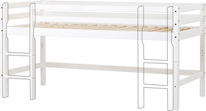 Actual product image Hoppekids BUNDLE BASIC half loft bed 90x200 cm with UNICORN curtain and foam mattress (90 x 200 cm)