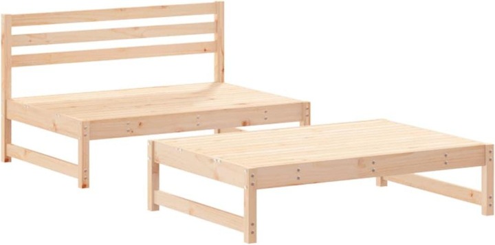Immagine prodotto VidaXL 2-tlg. Garten-Lounge-Set mit Kissen Massivholz, Material