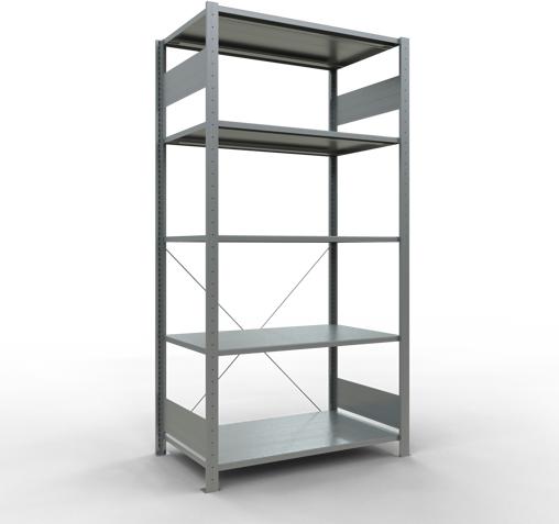 Actual product image Schulte Lagertechnik MULTIplus85 boltless basic shelving system with cross brace