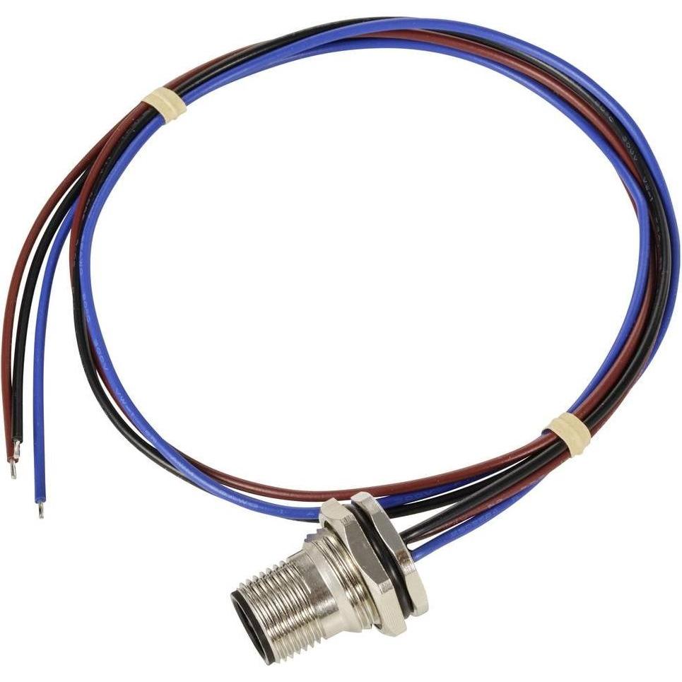 Thumbnail - Tru Components TC-12833060 Sensor/Aktor Einbaustecker M12 Stecker, Einbau 0.5 m, Elektronikkabel + Stecker
