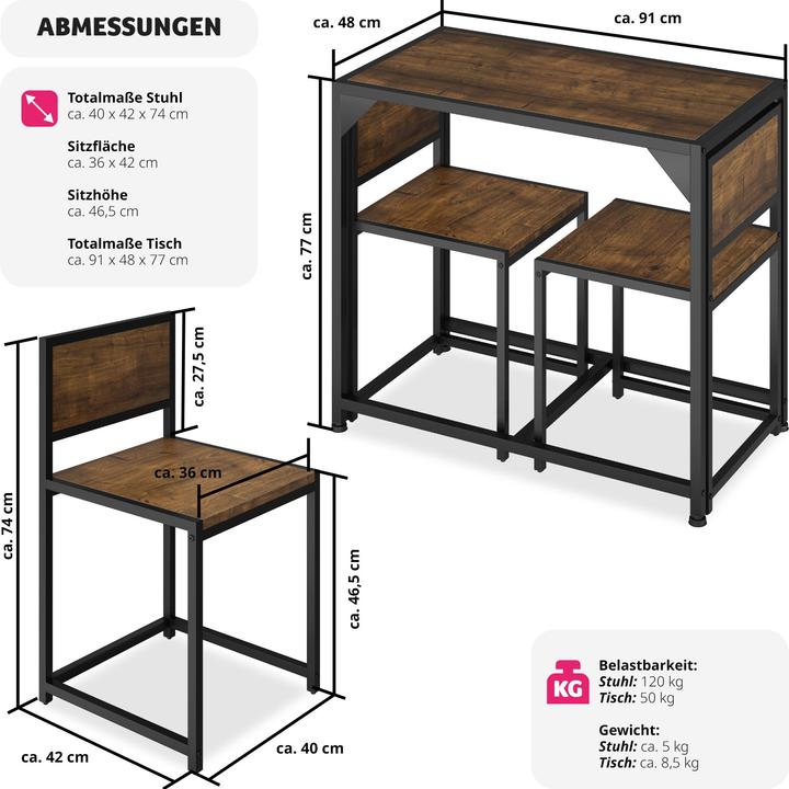 Produktbild tectake Sitzgruppe Milton (Holz)