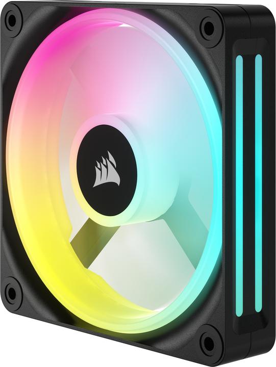 Actual product image Corsair iCUE LINK QX120 RGB 120 mm PWM fan (black, starter kit) (120 mm, 3 x)