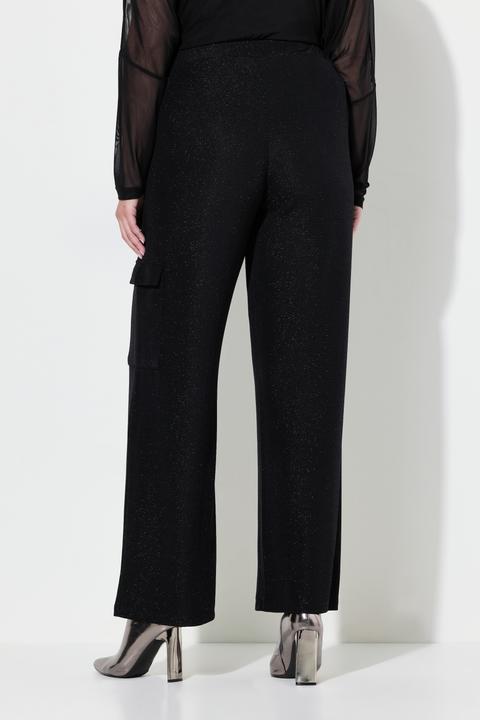 Actual product image Miamoda traight fit cargo pants with glitter effect (54)