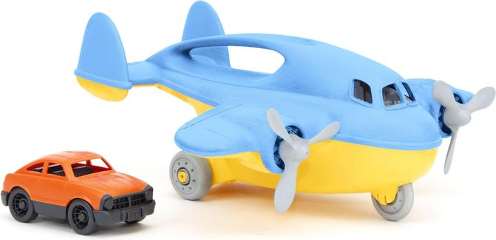 Green Toys cargo plane with car
