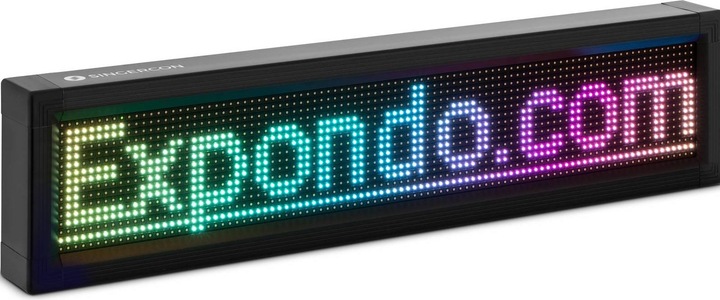 Image du produit Singercon Panneau publicitaire LED - 96 x 16 LED couleur - 105 x 25 cm - Programmable via iOS/Android