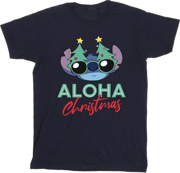 Produktbild Disney Lilo And Stitch Christmas Tree Shades TShirt (4XL)