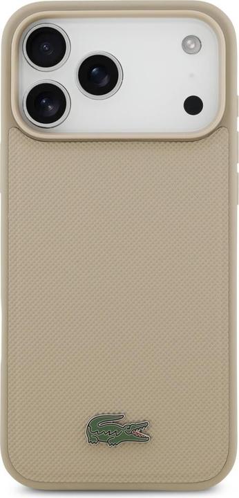 Produktbild Lacoste Petit Pique Lacquer Logo MagSafe case for iPhone 17 Pro Max taupe (Apple iPhone 17 Pro Max)