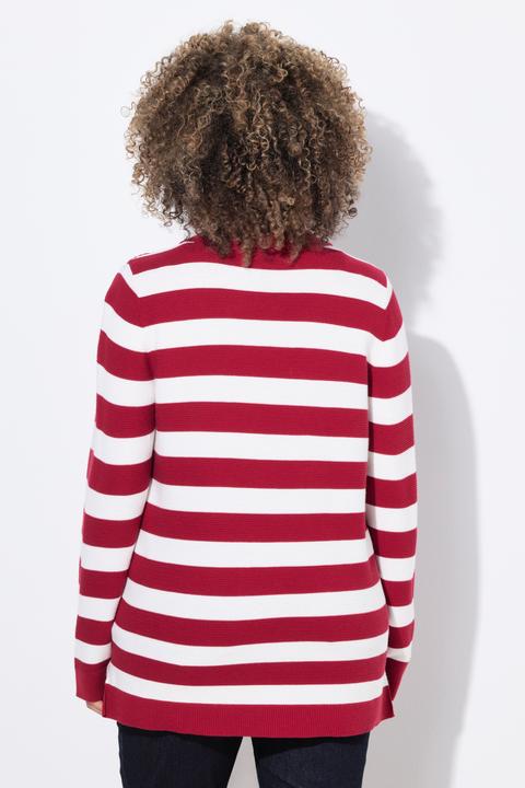 Produktbild Ulla Popken Pullover, Ringel, Linksstrick, Polokragen, Langarm (50, 52)