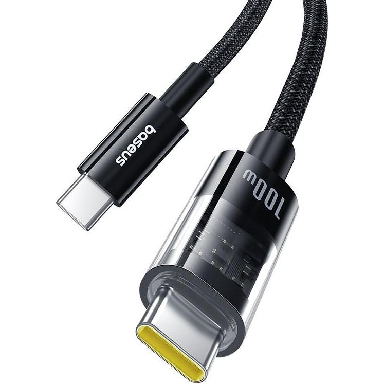 Thumbnail - Baseus Gem USB C auf USB C Schnellladekabel 2 m 100 W Schwarz (2 m), USB Kabel