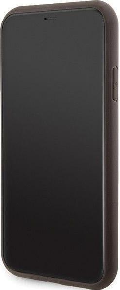 Produktbild Guess GUHMN61G4GFRW iPhone 11 6.1" / Xr brązowy/brown hardcase 4G Collection Leather Metal Logo MagS (Apple iPhone 11, Apple iPhone XR)