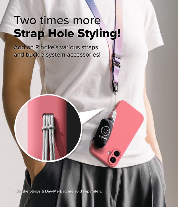 Actual product image Ringke Case for iPhone 16 SILICONE MAGNETIC PINK (Apple iPhone 16)