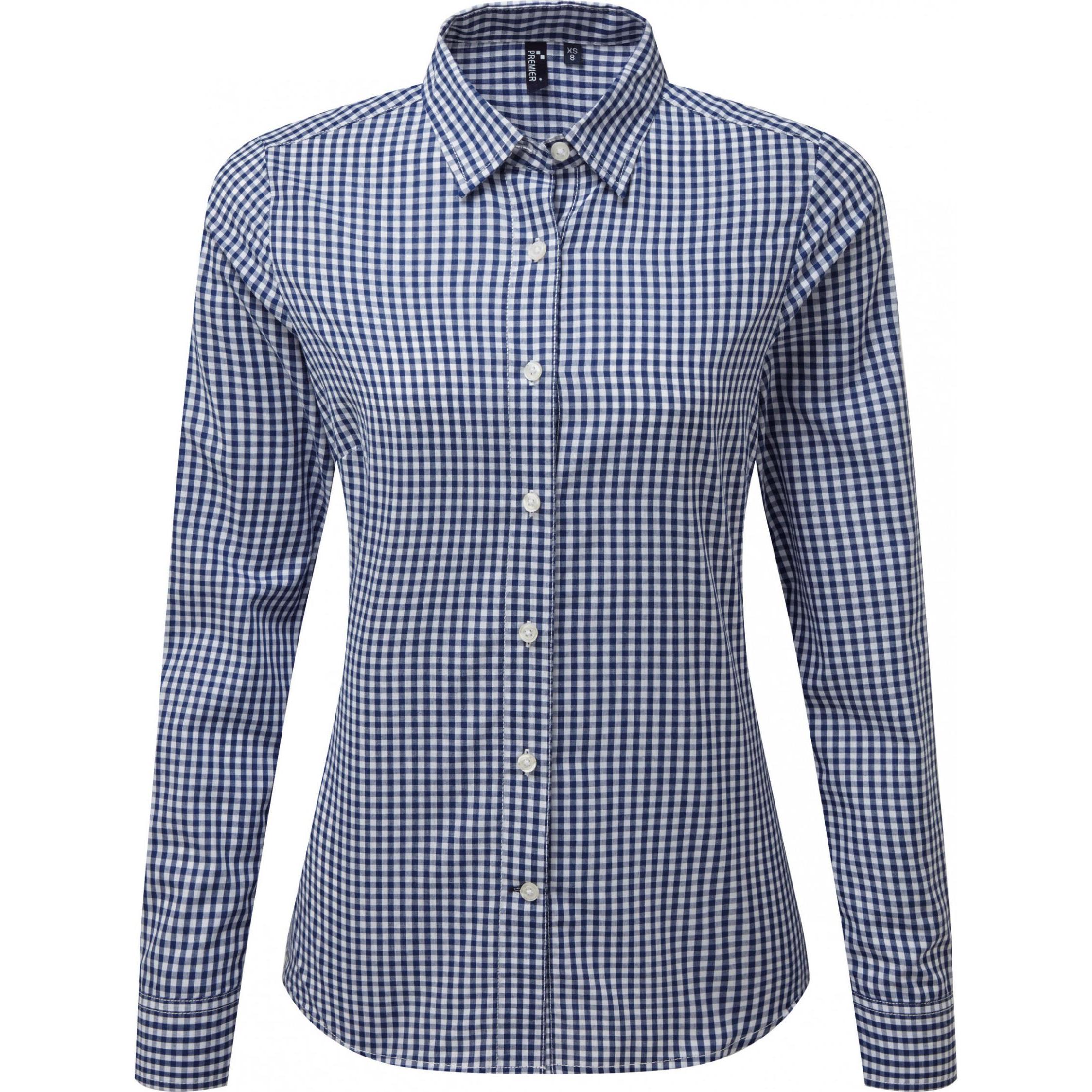 Premier, Damen, Hemd, Vichy, Blau, (M)