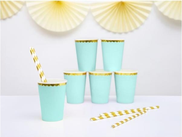 Actual product image Partydeco Cups, mint, 220ml (1 pkt / 6 pc.) (6x)