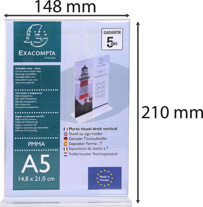 Image du produit Exacompta Porte-brochures de table (A5)