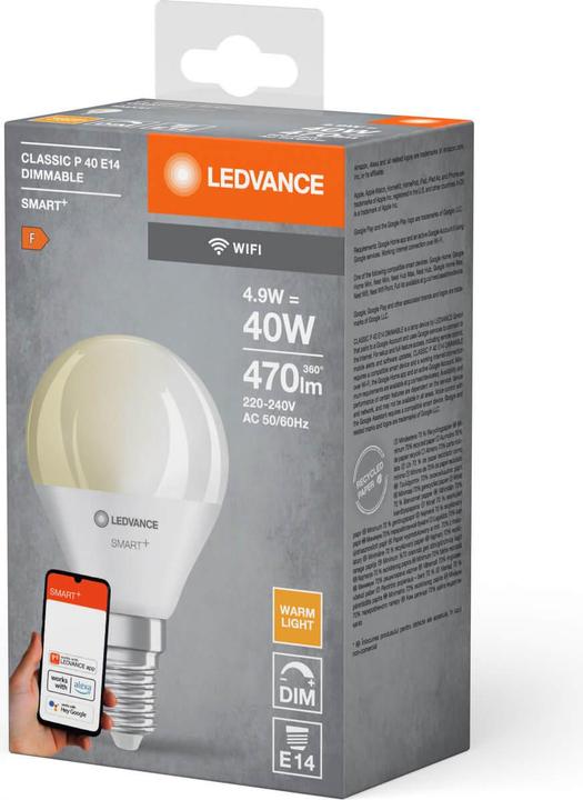 Actual product image Ledvance Smart+ Wifi Mini Bulb (E14, 470 lm, 1x)