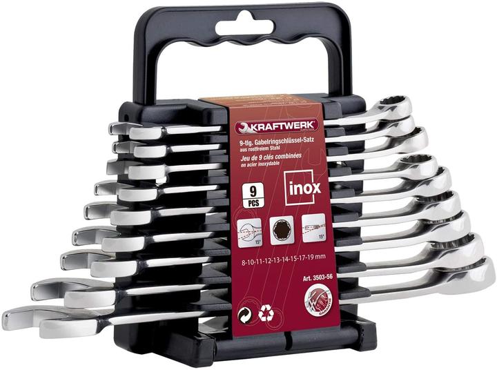 Produktbild Kraftwerk Gabelringschlüssel (19 mm, 12 mm, 14 mm, 10 mm, 17 mm, 11 mm, 15 mm, 8 mm, 13 mm)