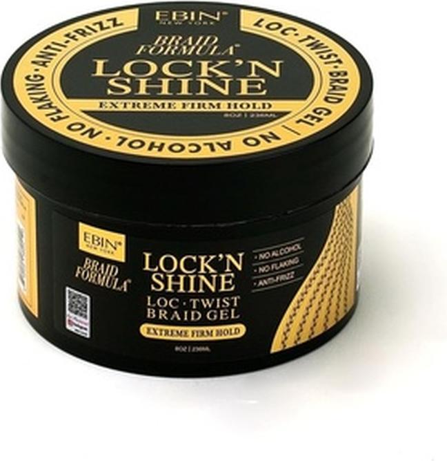 Ebin Braid Formula Lock'n Shine Extreme Firm Hold 8oz 236ml (Haargel, 236 ml)