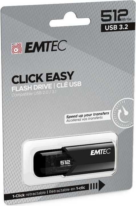 Produktbild Emtec B110 Click Easy (512 GB, USB-A, USB 3.2)