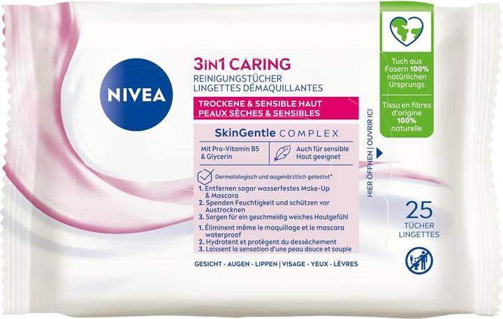 Produktbild NIVEA 3in1 Pflegende Reinigungstücher (Reinigungstücher Gesicht)