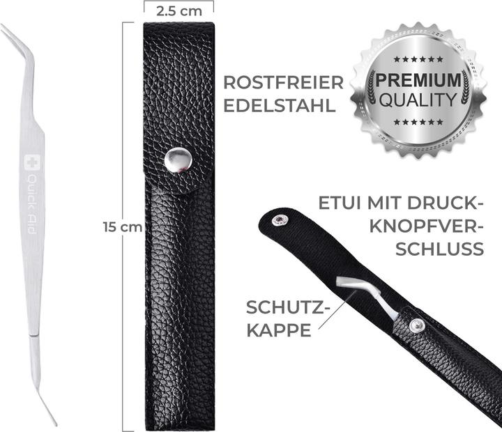 Actual product image Quick Aid 2 in 1 tick remover - tick pliers & tick hook with case (498.67 ml)