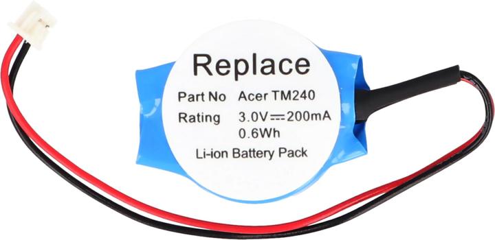 Produktbild Acer Travelmate 240 BackUp CMOS Batterie mit Kabel und Stecker