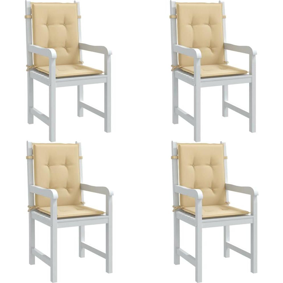 Thumbnail - VidaXL, Sitzkissen, Niedriglehner-Auflagen 4 Stk. Stoff (100 x 50 x 4 cm)
