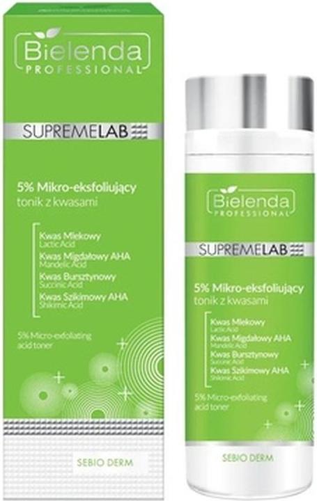 Actual product image Bielenda Professional Supremelab Sebio Derm 5% Micro-Exfoliating 5% Micro-Exfoliating Tonic With (Face toner, 200 ml)