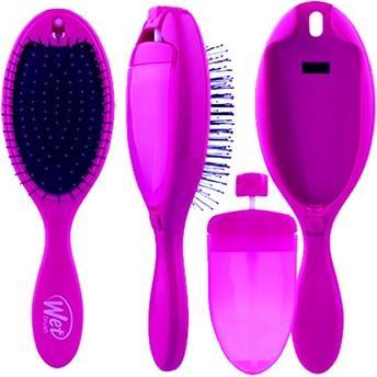 Wet Brush, Haarbürste + Kamm, 2-In-1 Treatment Detangler Haarbürste in Lila