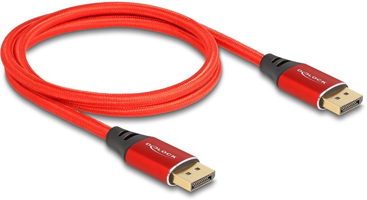 Image du produit Delock Câble DisplayPort 16K 60 Hz 1 m rouge Métal (1 m)