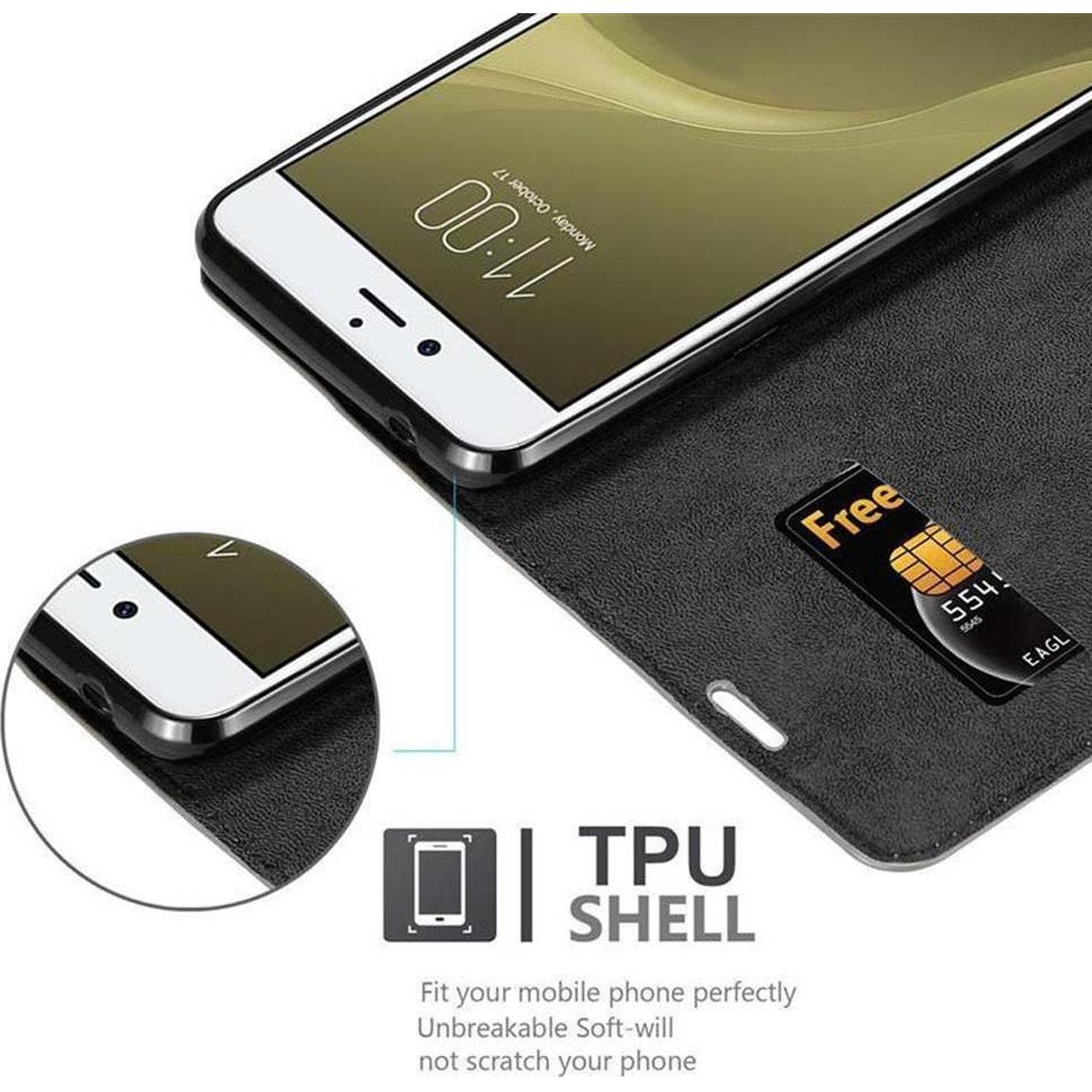 Thumbnail - Cadorabo Book Invisible Magnet Cover (ZTE Nubia Z11), Smartphone Hülle, Braun