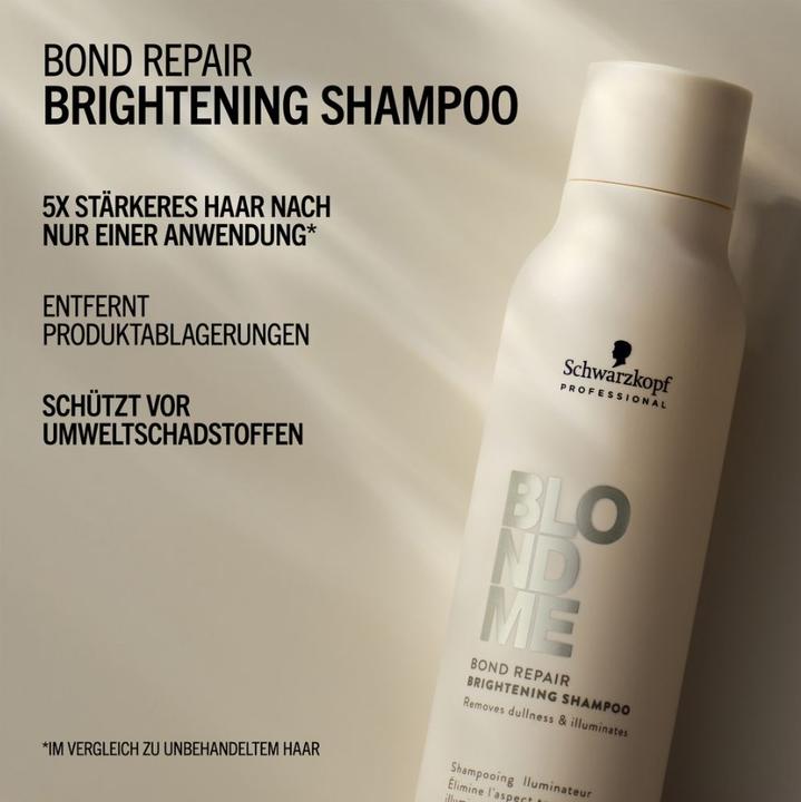 Produktbild Schwarzkopf Professional BLONDME Bond Repair Aufhellendes Shampoo (1000 ml, Flüssiges Shampoo)