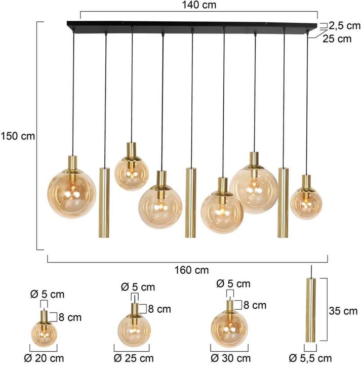 Actual product image Steinhauer Pendelleuchte Bollique