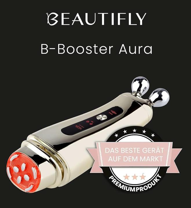 Actual product image Beautifly Aura Lifting Massager with 1.5 MHz Radiofrequency, Red Photon Light, and DMA Technology