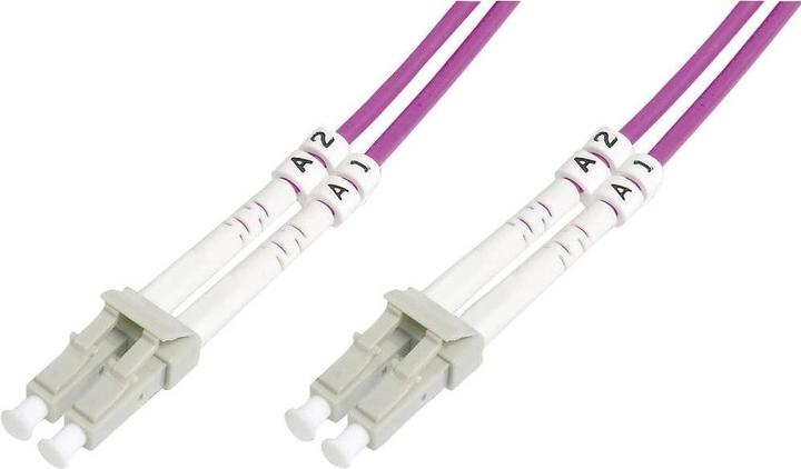 Image du produit Digitus fibre patch cable LC to LC multimode 50/125 µm duplex longueur 1m classe OM4 LSOH RAL 4003 (CAT7, 1 m)