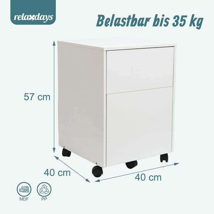 Immagine prodotto Relaxdays cassettiera mobile (40 x 40 x 57 cm)