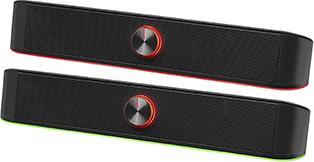 Defender Soundbar Z10, 2.0, 6W, schwarz, LED-Unterbeleuchtung (6 W, 2.0 Channel)