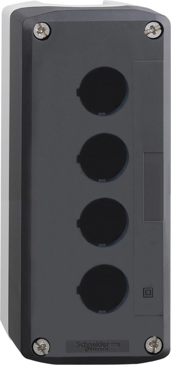Produktbild Schneider Electric Tastergehäuse 22mm 4 Loch grau
