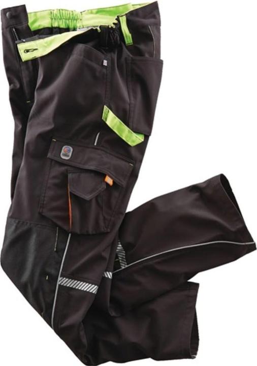 Productafbeelding Terrax Softshell broek werkkleding maat 60 zwart/limette (60)