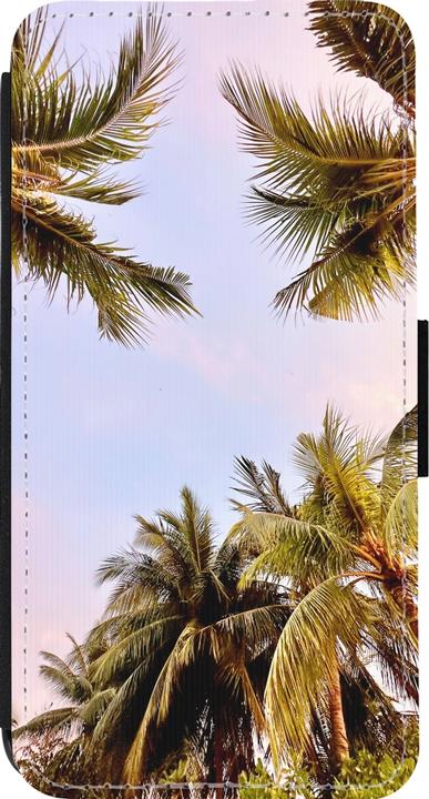 Produktbild PhoneLook Hülle Wallet schwarz Summer 2023 palm tree vibe (Apple iPhone 14 Pro)