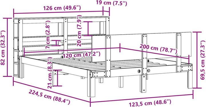 Image du produit vidaXL Bettrahmen (120 x 200 cm)