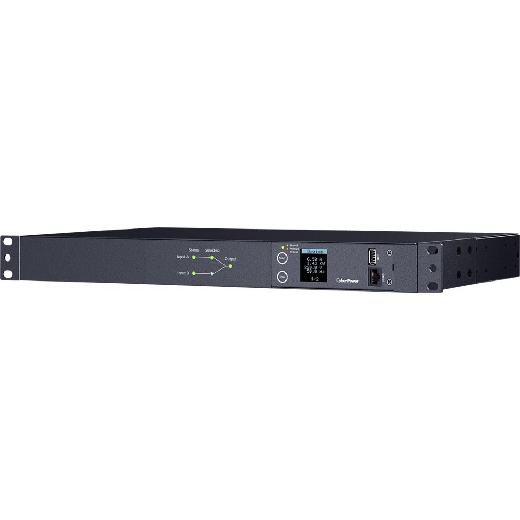 Cyberpower PDU ATS Switch 2xIEC-C19 8xIEC-C13, USV Zubehör