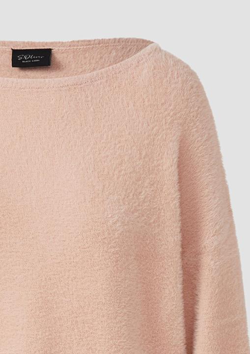 Produktbild s.Oliver Strickpullover Flauschiger Pullover mit U-Boot-Ausschnitt (40)