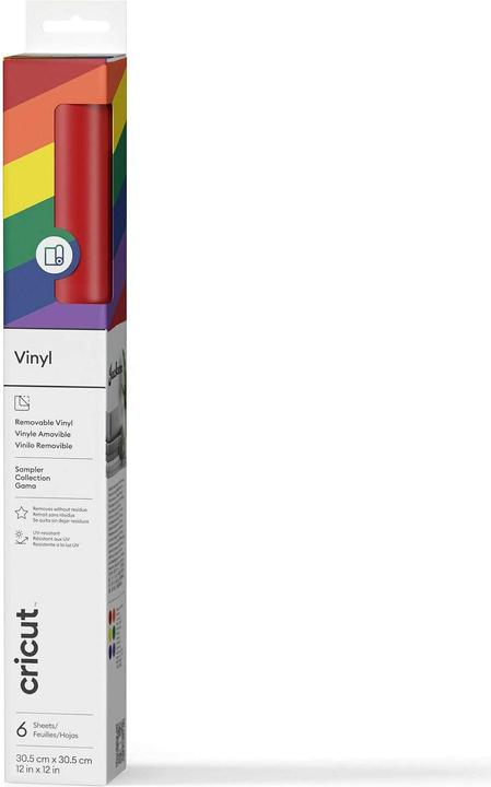 Image du produit Cricut Vinylfolie Musterpack Regenbogen 30.5 x 30.5 cm (6x)