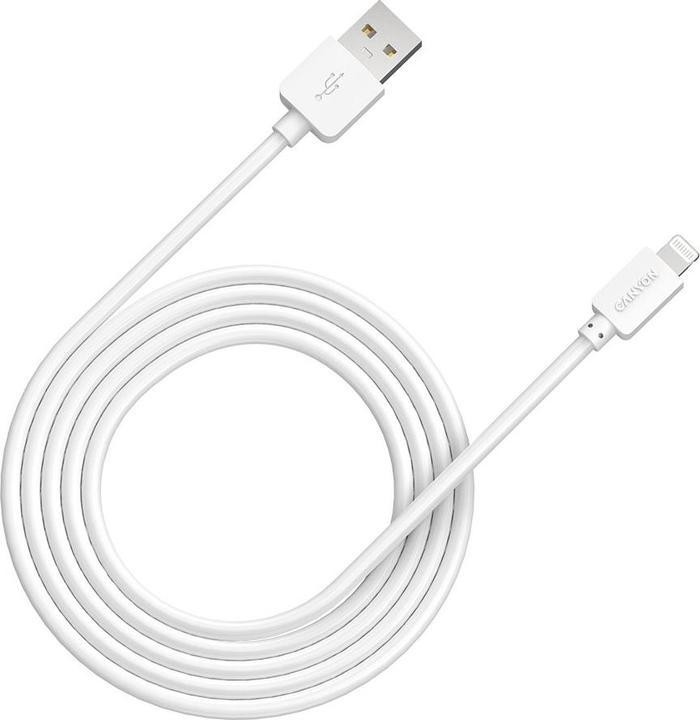 Produktbild Canyon CNE-CFI1W lightning cable White (1 m, USB 2.0, 5 W)