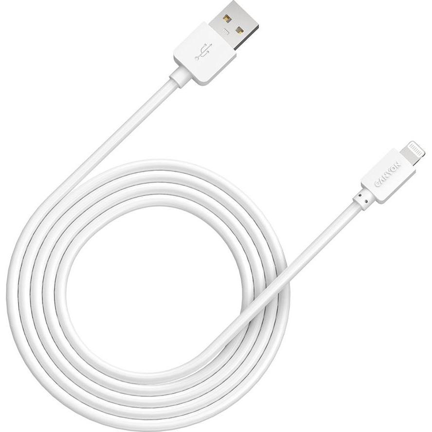 Canyon CNE-CFI1W lightning cable White (1 m, USB 2.0), USB Kabel