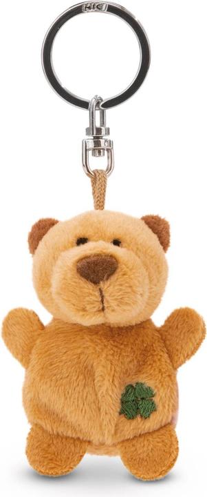 Magni NICI Schlüsselanhänger Bär beige mit Kleeblatt 5cm