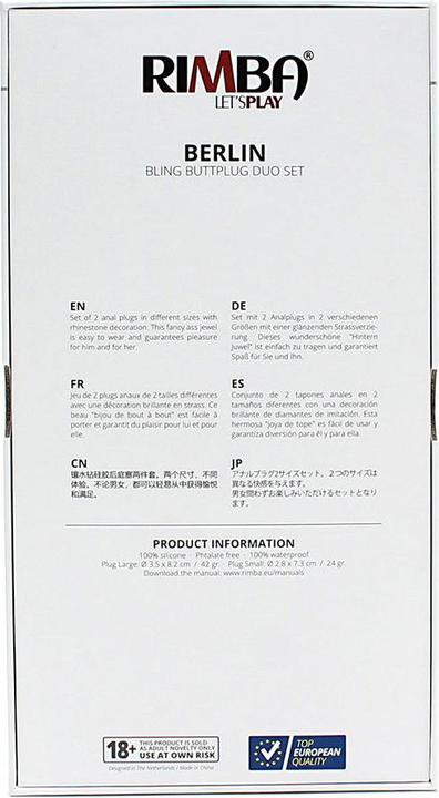 Immagine prodotto Rimba Set di Buttplug Duo Berlino Bling Pink