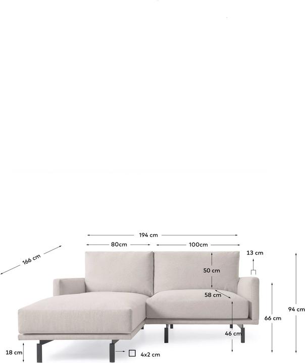 Image du produit Kave Home Galene (3 places, Canapé d'angle)