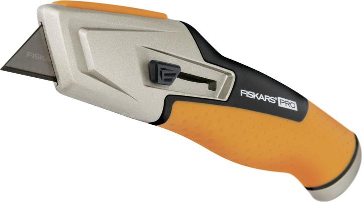 Produktbild Fiskars Universalmesser mit einziehbarer Klinge, Länge 17,7 cm, Rostfreier Stahl/Kunststoff, Schwarz (Cutter)